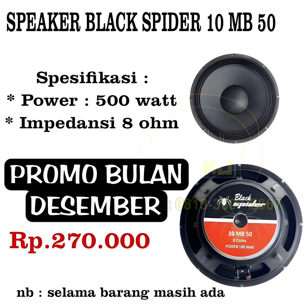 SPEAKER Black Spider 10inch 10mb50 spiker bs 10mb50 10"