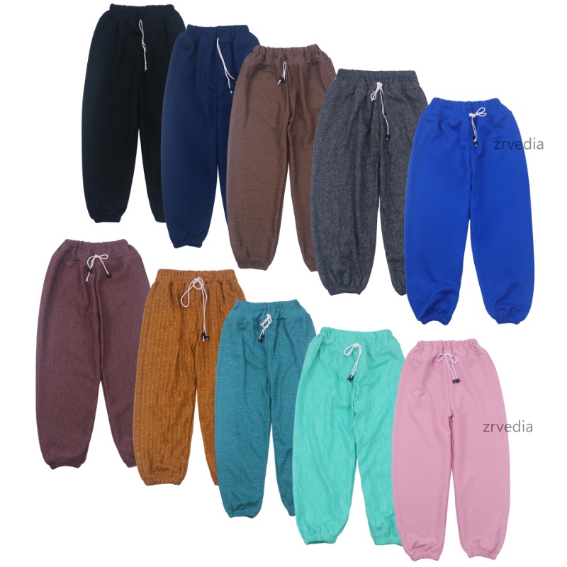 (UNIVERSAL) Jogger Molly Uk 1-12 Tahun / Pants Celana Panjang Polos Anak Perempuan Laki Laki Murah