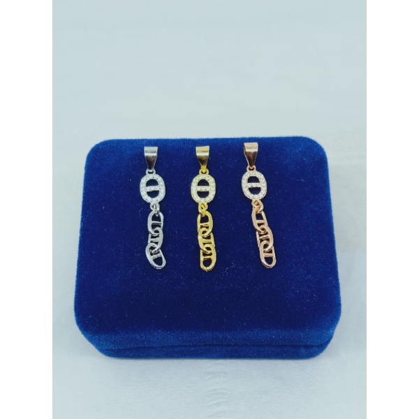 kalung rantai itali santa + liontin model panjang cart*r mp / kalung perak asli silver 925 lapis emas/ kalung fashion wanita terbaru