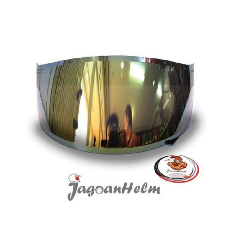 VISOR HELM KYT IRIDIUM GOLD | R10 - RC SEVEN - K2 RIDER  IRIDIUM BIRU GOLD SILVERDS VIKTORY + STIKER VISOR
