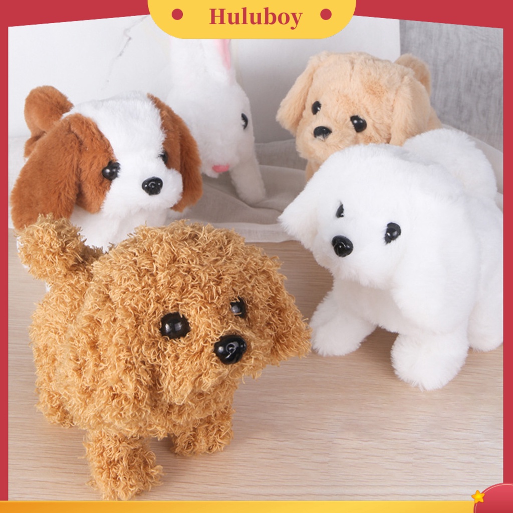 Mainan Boneka Anjing Corgi Elektrik Bahan Plush Dengan Ekor Bergoyang