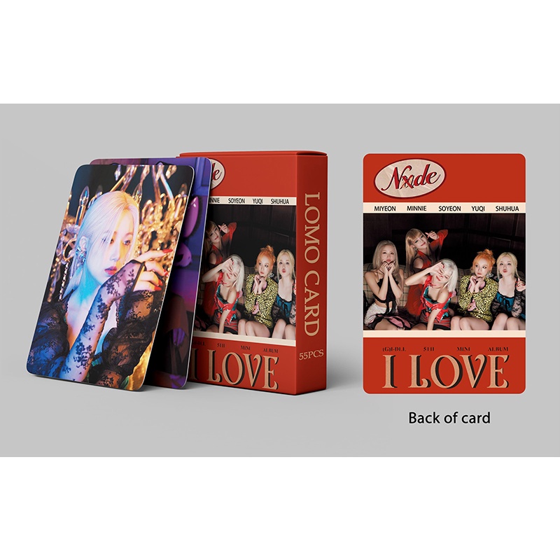 55pcs /box (G)I-DLE Photocards nude I LOVE LOMO Card Postcard Kartu Koleksi In Stock New Arrival LY