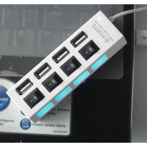 SIAP KIRIM ㅀ Usb hub 4port on off / usb hub saklar 4 port original / kabel usb cabang 4 buat flashdi
