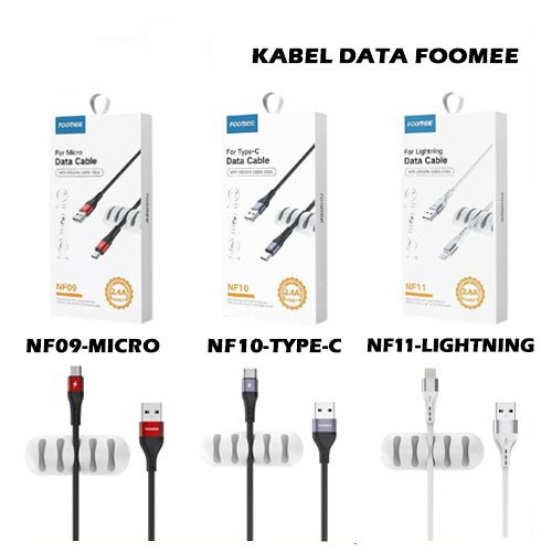 Trend-Kabel Data Charger FOOMEE NF09 NF10 NF11 2.4A Micro Type C Lightning