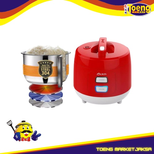 Penanak Nasi 1 Liter Inner Pot Stainless - MAGIC COM 1LT KRC-088RDSS KIRIN