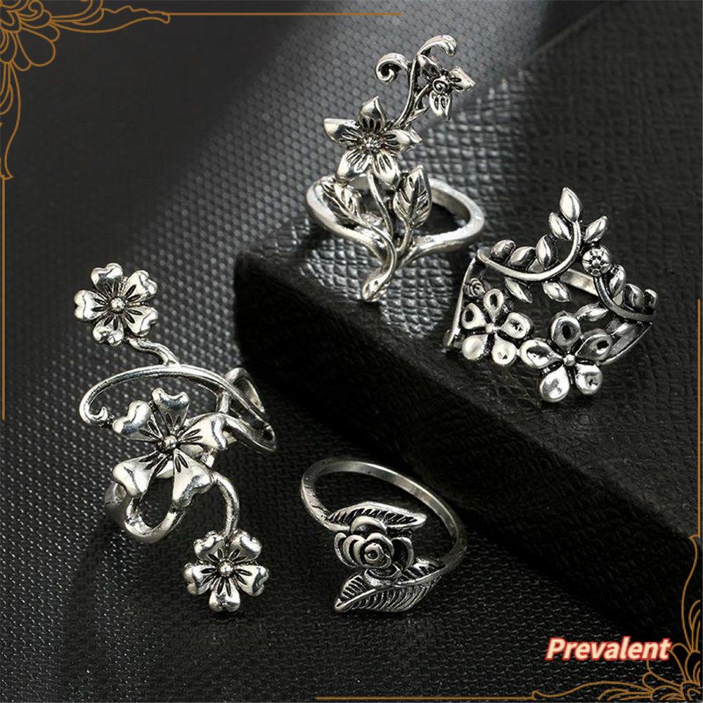 Preva Cincin Buku Jari Jari Set Cincin Jari Silver Cincin Banyak Cincin Midi Cincin Set