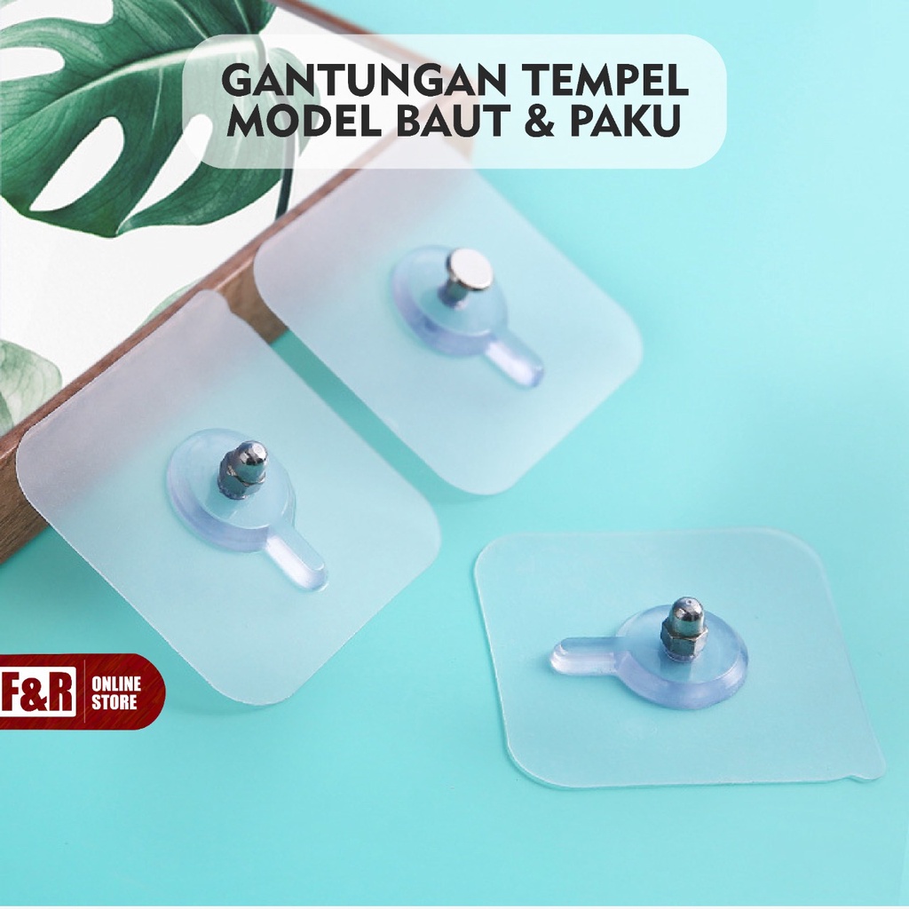 Gantungan Hook Tempel Dinding Baut dan Paku Tempelan Gantungan Dinding Bingkai Foto Kunci Rak Magic Hook Perekat Tempel Tanpa Bor