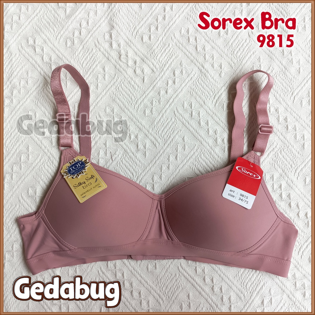 Bra Sorex 9815 Silky Soft Busa Tanpa Kawat Bh Sorex Wanita Dewasa Lembut Kait 3 Cup B