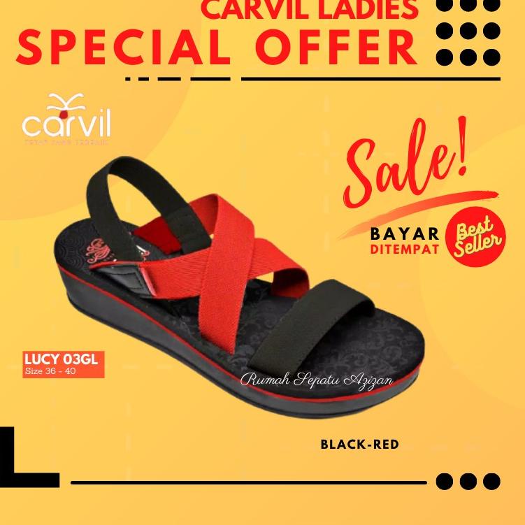 Paling Dicari CARVIL Lucy - 03GL Sandal Wanita Carvil Tali Wanita ORIGINAL