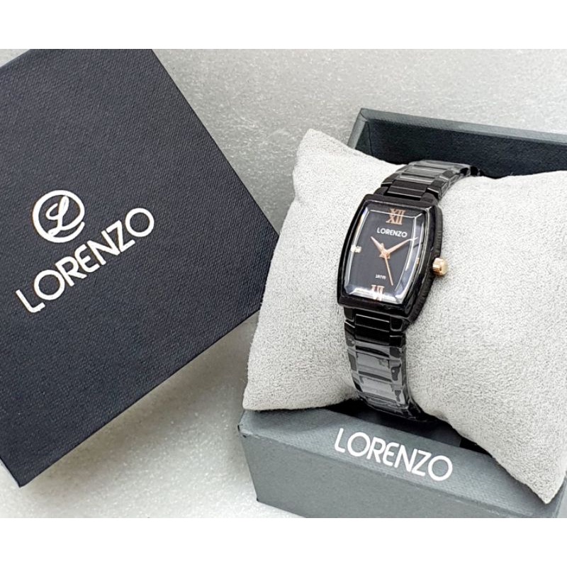 Jam Tangan Wanita Original Lorenzo 7060 Tangal Aktif Rantai Stainless Stell Tahan Air Gratis Baby go