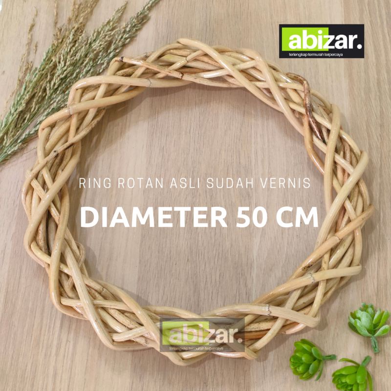 Ring Rotan Asli Diameter 50 CM Wreath Flower Ring Rotan Dekorasi Hiasan Rustic Dekorasi Backdrop Dek
