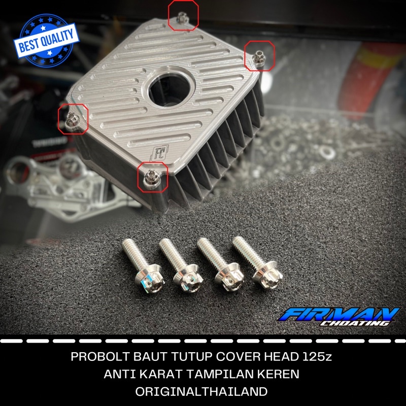 PROBOLT BAUT COVER HEAD 125Z M6x20 DRAT 10 2CM 1 KUNCI &amp; 2 KUNCI (Harga 4 Biji)