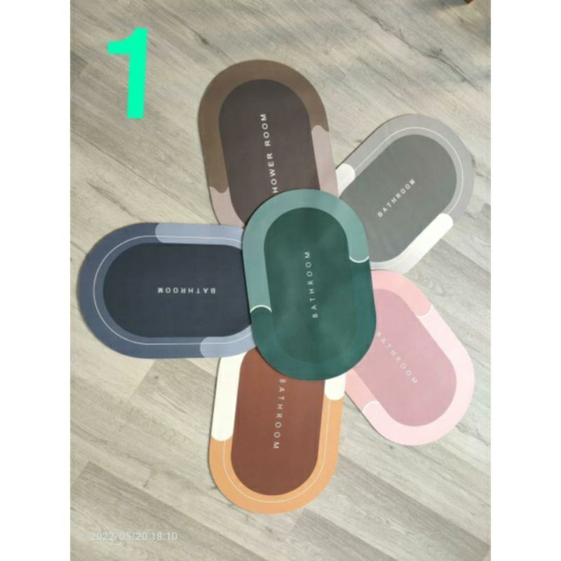 Keset Kaki diatomite Anti Slip Serap Air Keset Lantai Kamar Mandi