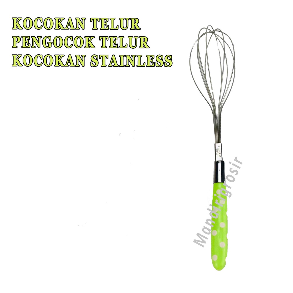 Pengocok Telur * Kocokan Telur * Kocokan Telur Stainless * Motif Polkadot