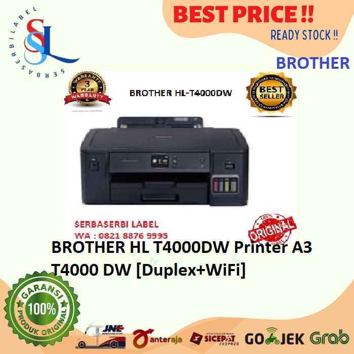 Brother Hl T4000Dw Printer A3 T4000 Dw [Duplex+Wifi]