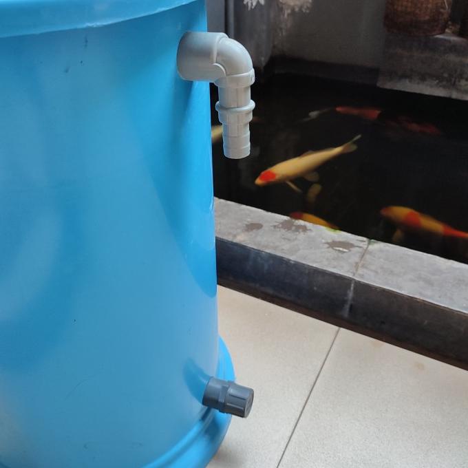 Tabung Tong Bak Filter Kolam Ikan Koi Size M 30X50Cm Bahan Fiber