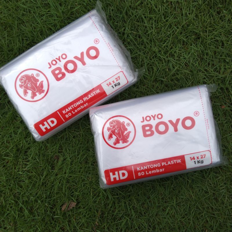 KANTONG PLASTIK HD BOYO 1 KG ( 14×27 ) ISI 5 PACK