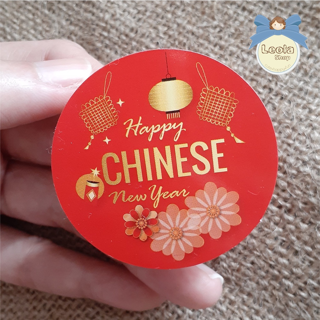 

STIKER IMLEK MERAH/ STIKER CHINESE NEW YEAR / STIKER BULAT 5 CM