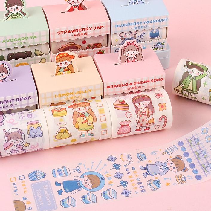

U7Y♜ Roll Stiker Washi Karakter Lucu FRESHH