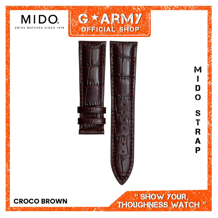 TALI JAM TANGAN STRAP LEATHER JAM KULIT MIDO 18MM 20MM 21MM 23MM