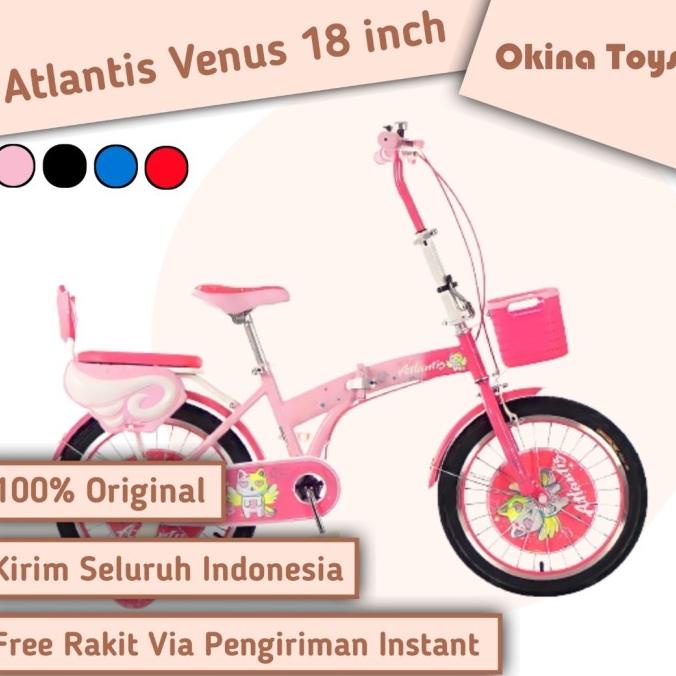 Sepeda Lipat Anak Laki Perempuan Cowo Cewe Atlantis Venus Bagus Uk 18 #Original