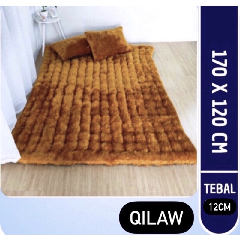 KASUR MENUL GENDER JUMBO 140 x 180cm FREE 2 BANTAL ONGKIR MURAH TEBAL 12cm