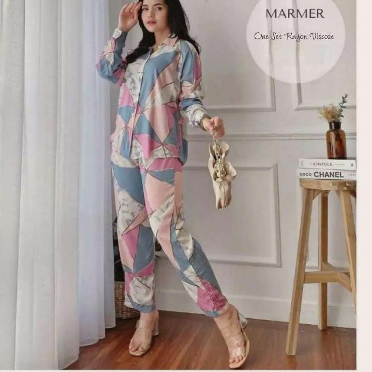 [MK.16De22ι] PREMIUM DAILY SET PAJAMAS ONE SET SETELAN TIE DYE MOTIF BELLE SET
