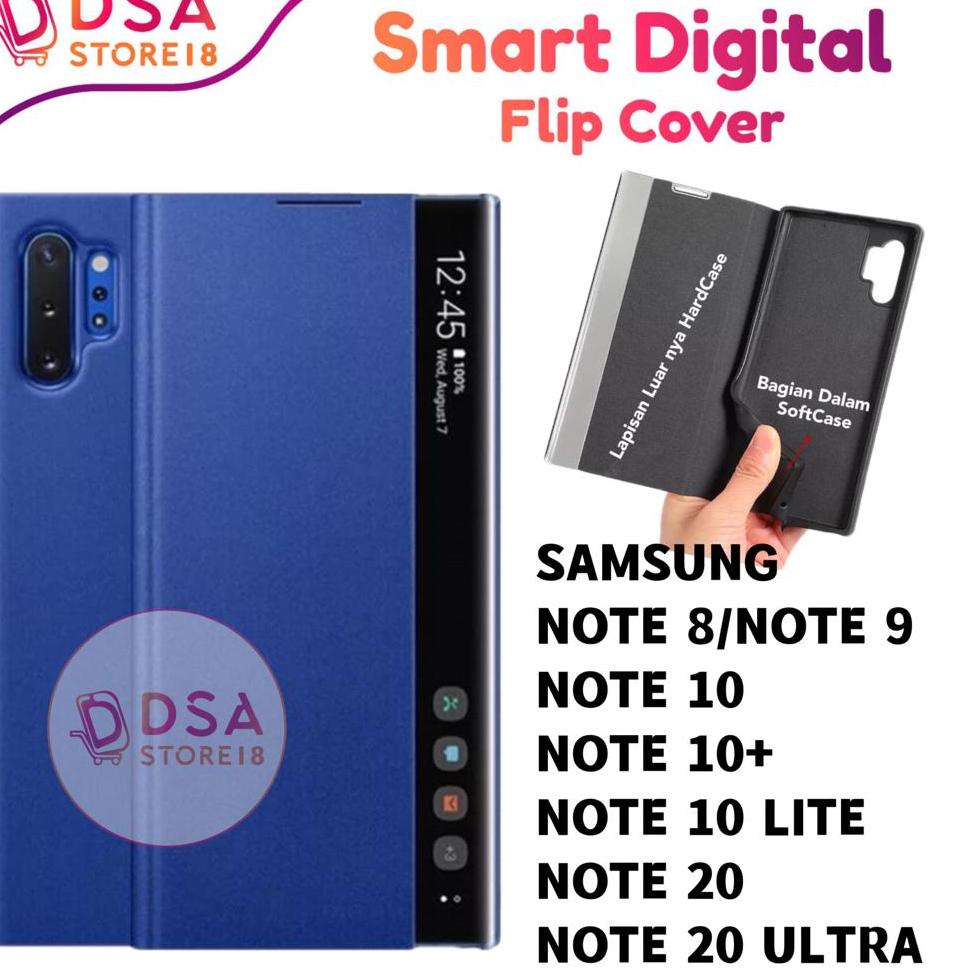 ([Seri]-L45S㊚) Samsung Note 8 9 10 Lite 20 Plus Ultra Smart Case Flip Cover Case Digital Casing Stan