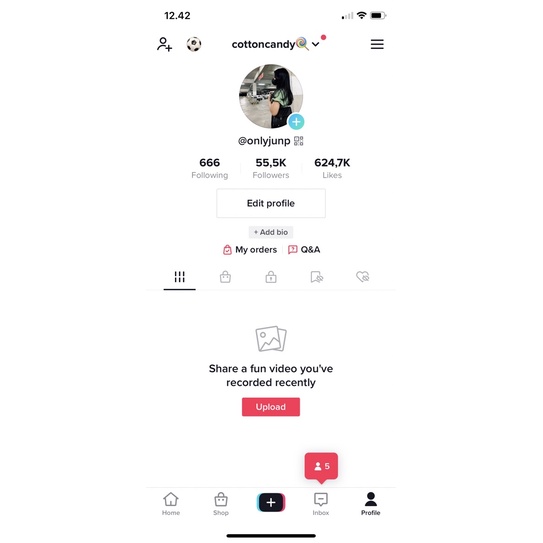 Jual akun Tiktok 50k Folls