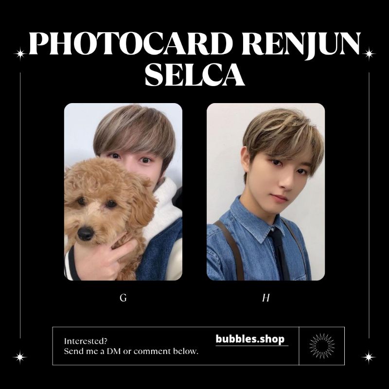 PHOTOCARD UNOFFICIAL RENJUN NCT SELCA