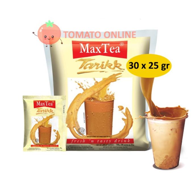 

Max Tea Maxtea / TEH TARIK / 1 PACK Isi 30 Sachet ( 750 gram )