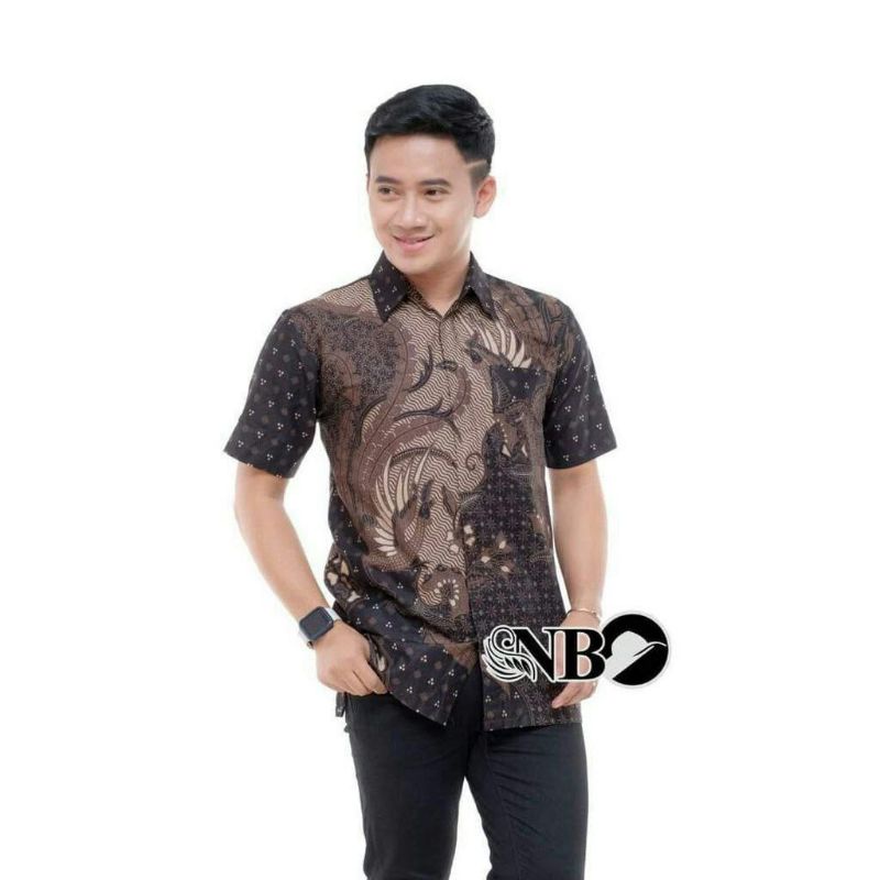 Kemeja batik pria m. l. xl. xxl. baju batik blok warna