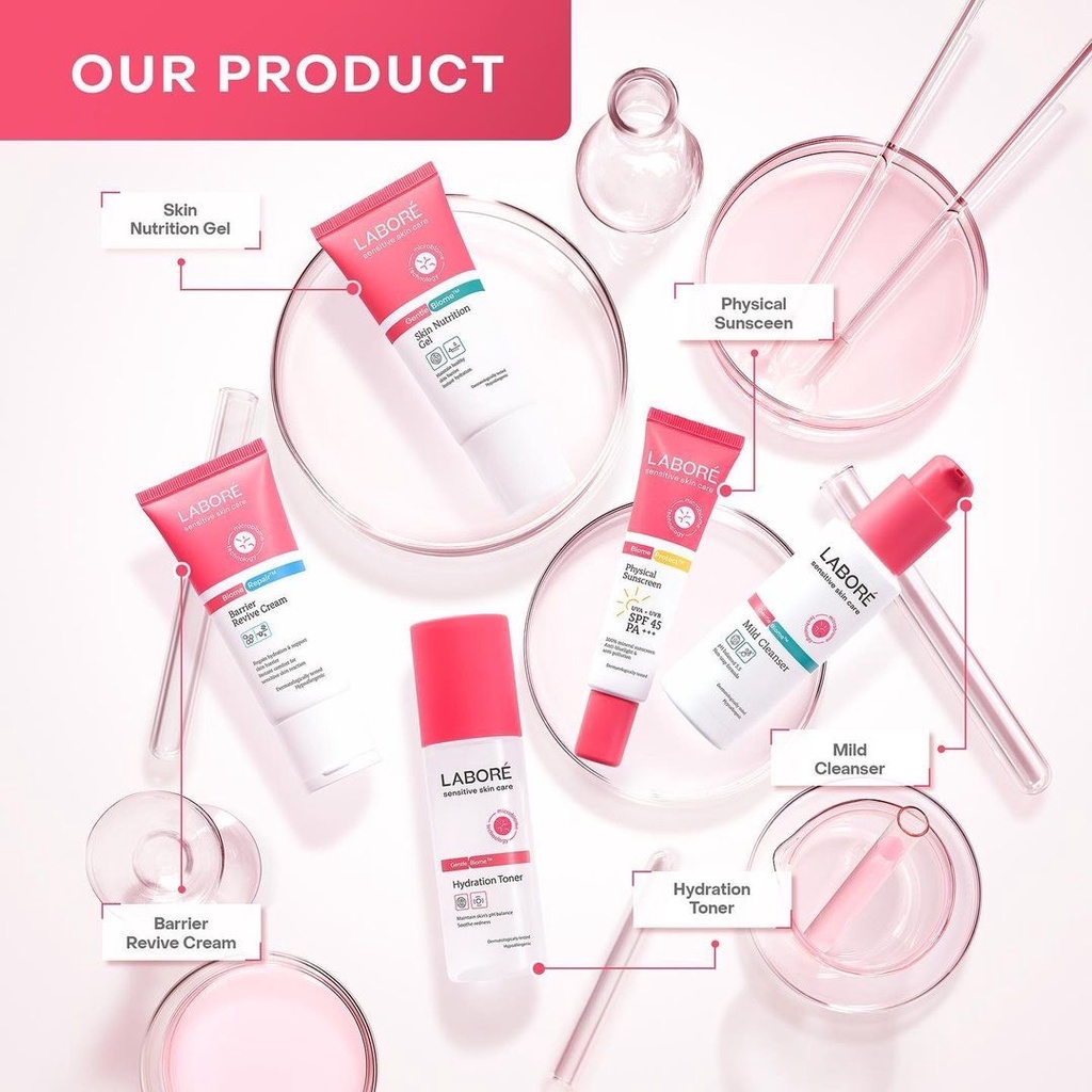 LABORE BiomeProtect Physical Sunscreen Indonesia / Tabir Surya Wajah 10ml 30ml / 100% Mineral Sunscren Anti Bluelight Pollution / UV Protection Sunblock / Sensitive Skin Care Kulit Sensitif Skincare Face Wash Toner Serum Day Night Cream Moisturizer Mask