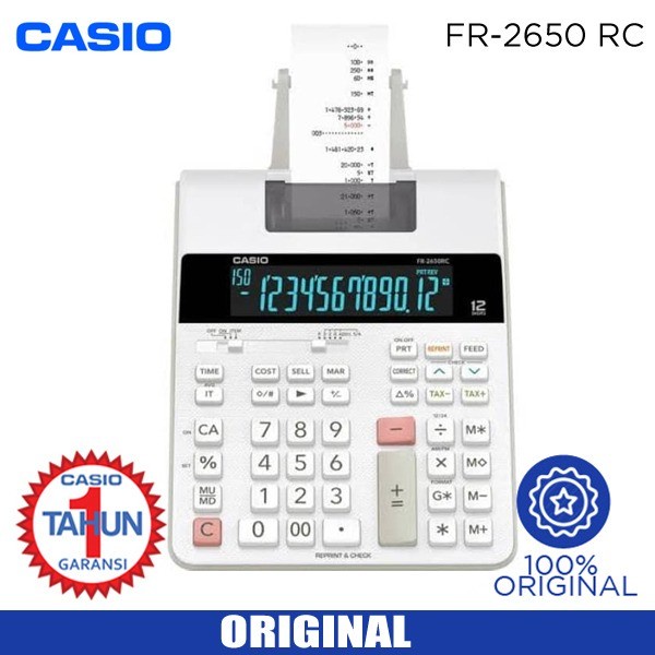 

TERBATAS Kalkulator Casio Printing FR2650RC Calculator Telstruk Print Kasir