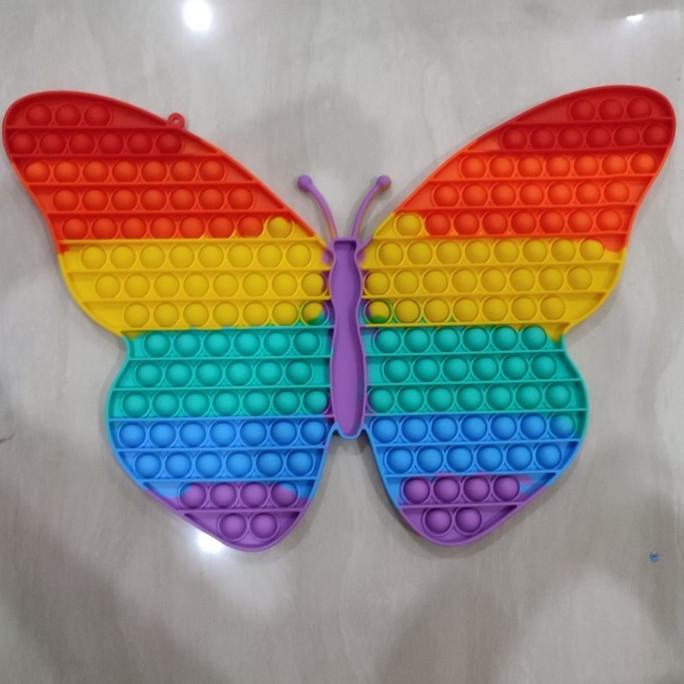 Mainan POP IT 2 , 3 ,4 PEMAIN SUPER JUMBO Kupu kupu rainbow free 2Dadu