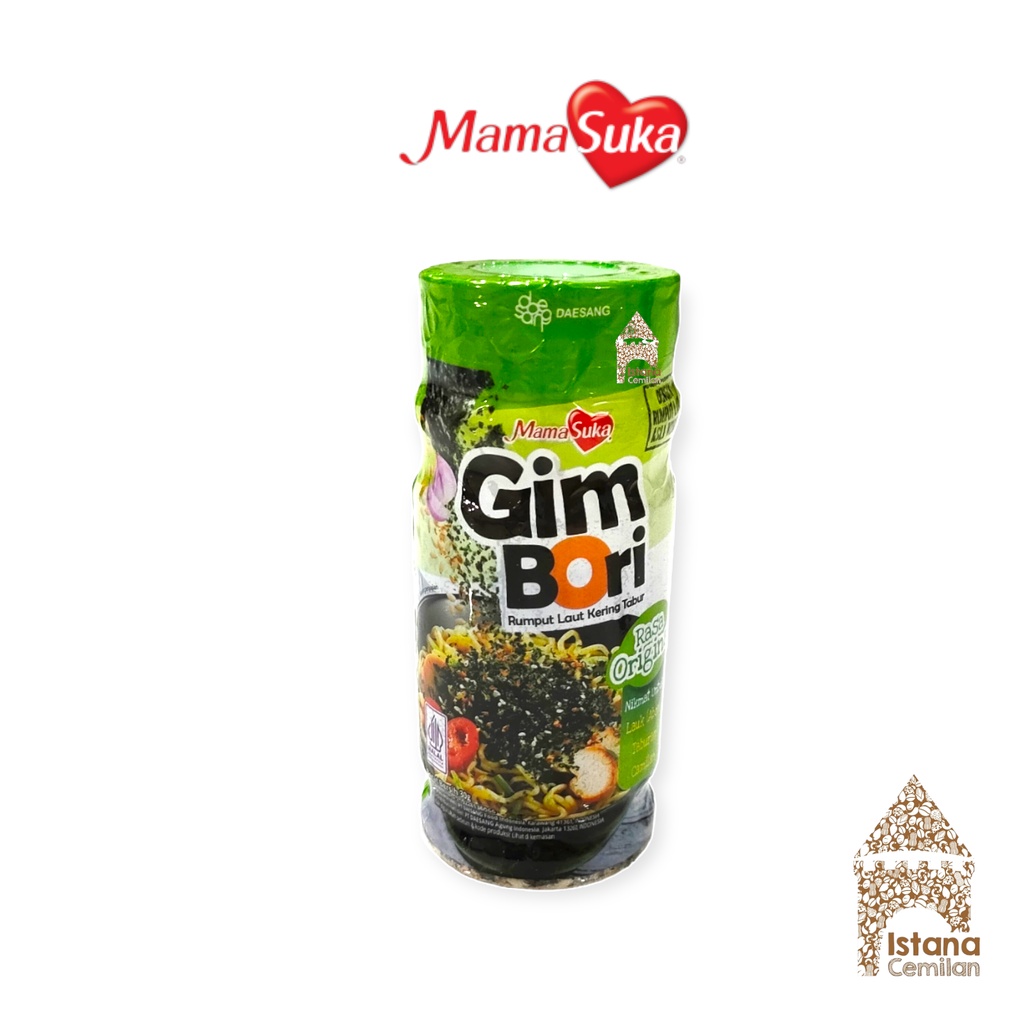 Mamasuka Gim Bori Nori Rumput Laut Kering Tabur Original / Pedas BOTOL Seaweed