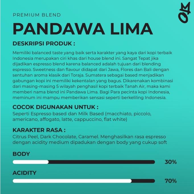 

PREMIUM! Kopi House Blend PANDAWA5 100% Biji Kopi Arabika 500gr
