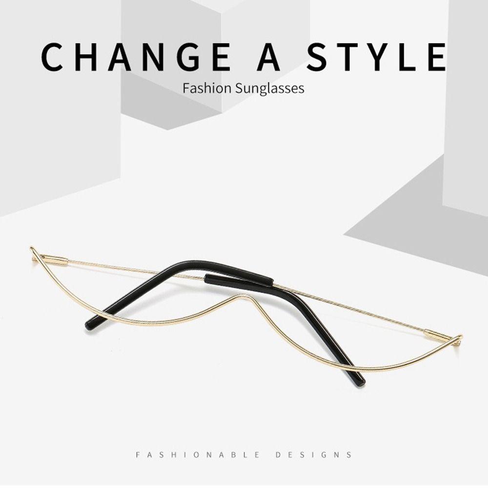 Mxbeauty Frame Kacamata Berlian Elegan Hias Jalan Fotografi Eyewear Untuk Pria Berlian Imitasi Dekorasi Kacamata Sunglasses Half Frame Glasses