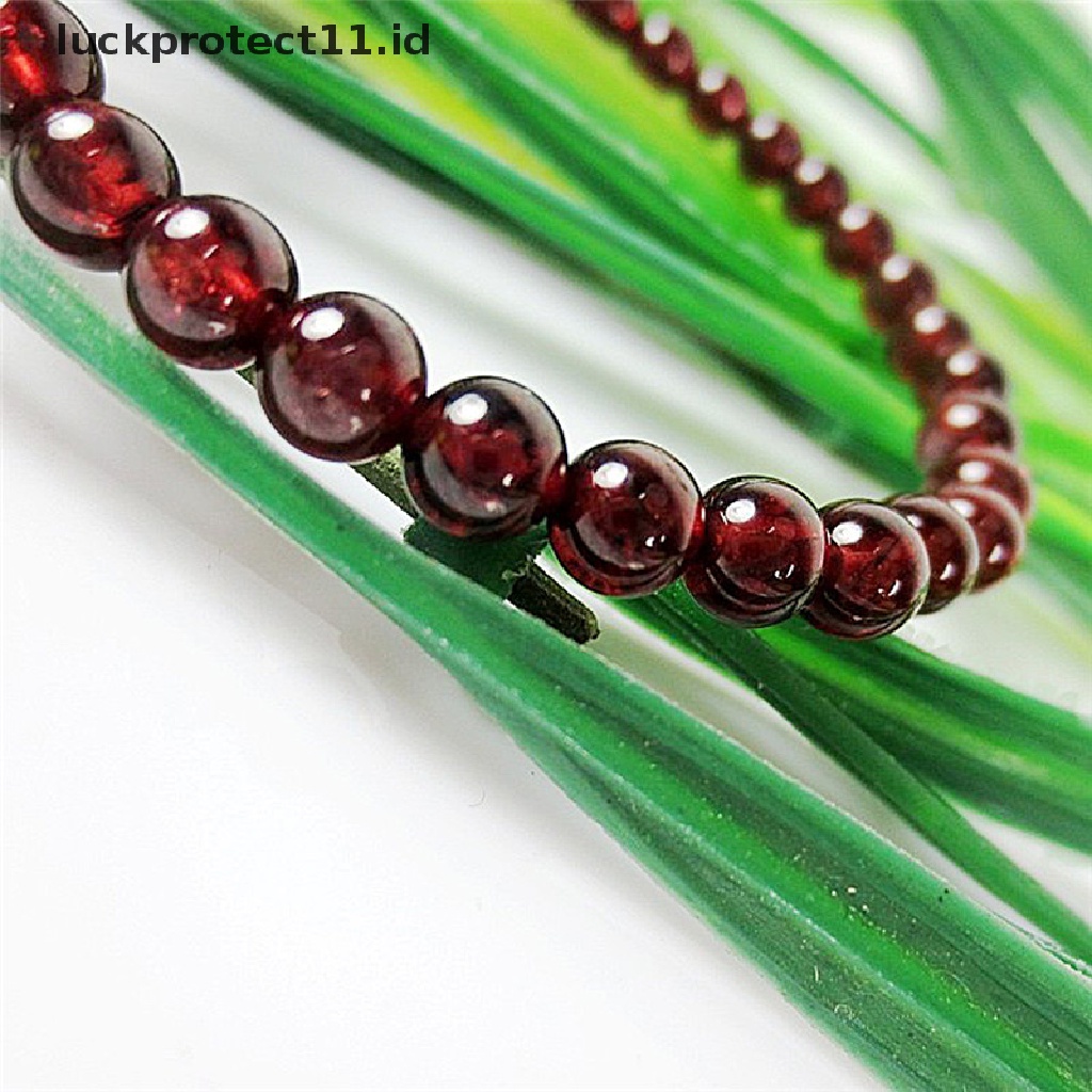 /Fashion Hot// Fashion// Fashion Murni Alami Garnet Gelang Perhiasan Batu Permata Manik-Manik Bulat Gelang.