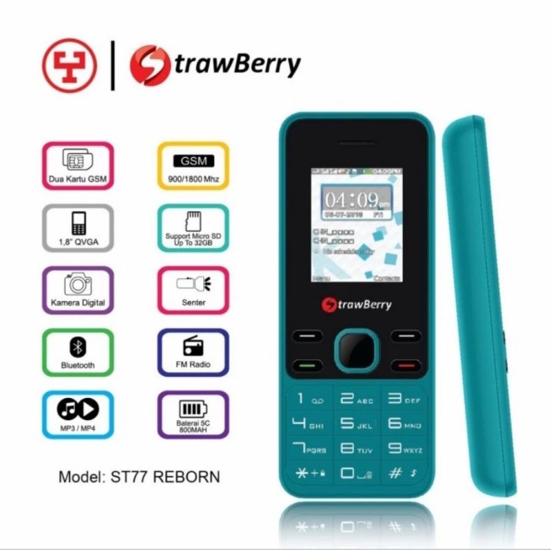 STRAWBERRY ST77 REBORN HP CANDYBAR 1.8 inch