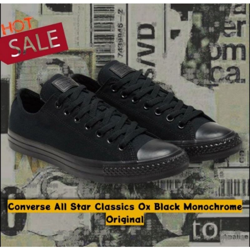 Sepatu Sneakers Allstar Hitam polos Sepatu Hitam polos convers all star