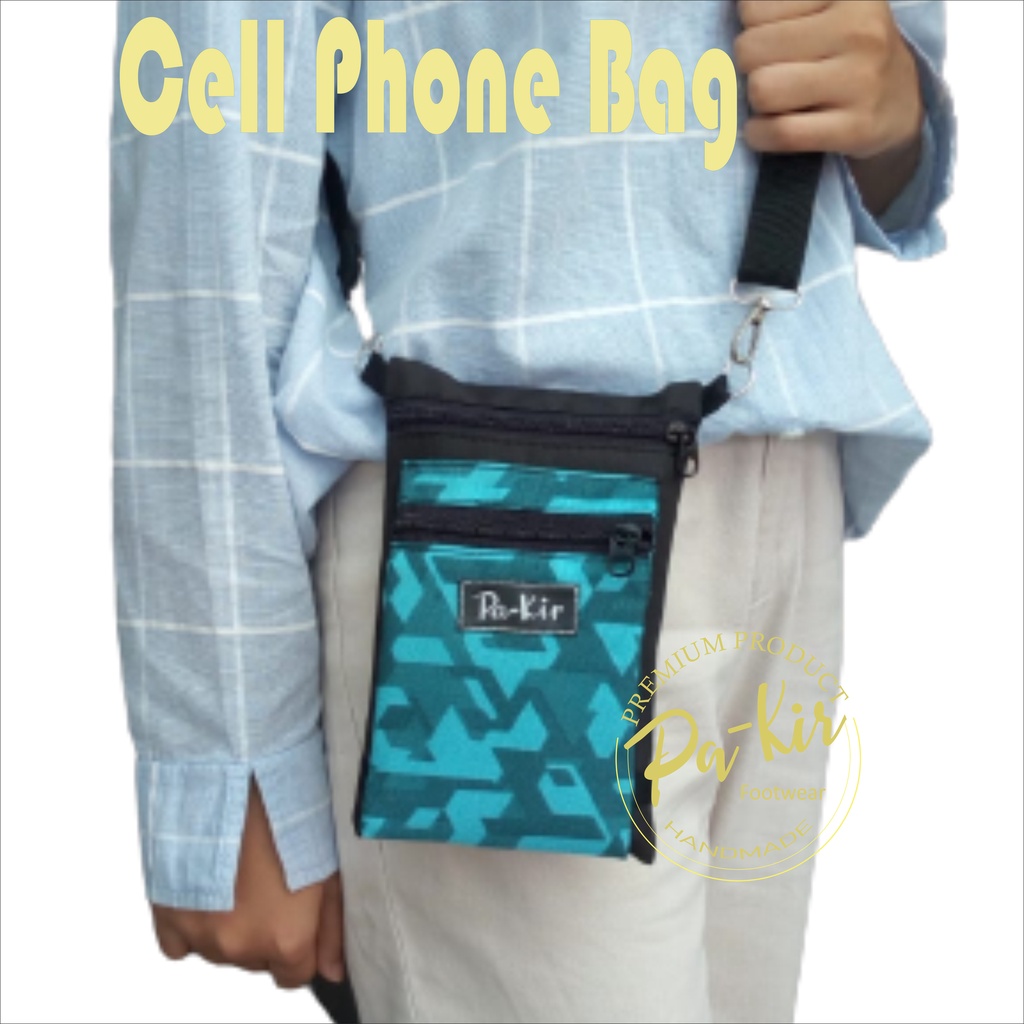 Tas HP Selempang Wanita & Pria Pa-kir, Crossbody bag, cell phone bag
