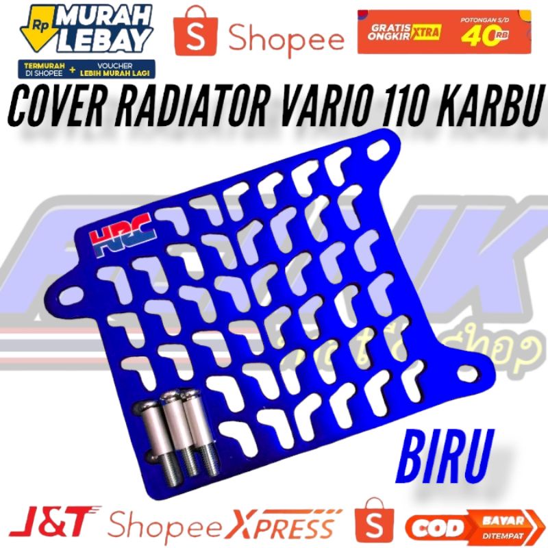 Cover radiator hrc vario 110 cnc vario karbu almunium / tutup cover radiator vario 110 cnc almunium