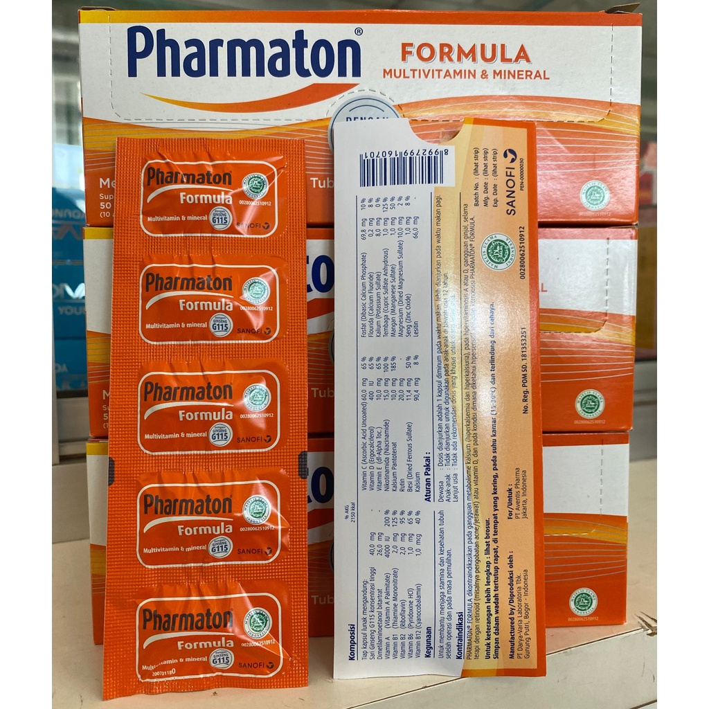 Pharmaton Formula Perstrip 5 Kapsul / Suplemen Stamina Dan Memori