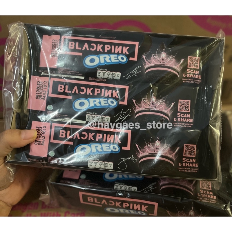 (READY SIAP KIRIM) OREO BLACKPINK HITAM ISI 12