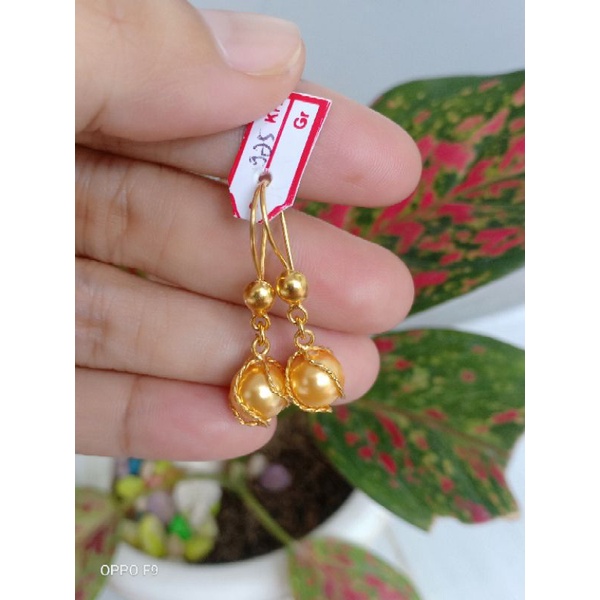 anting perak asli 925 Lapis emas 22karat
