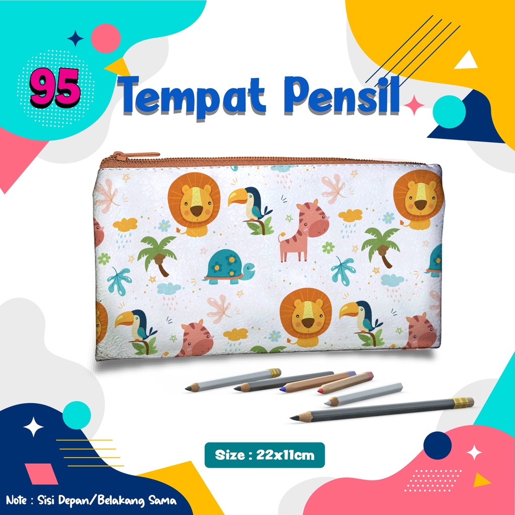 

Tempat Pensil SINGA Kode.95 Pencil Case Dompet Pouch Kostak Kotak Custom nama dan foto