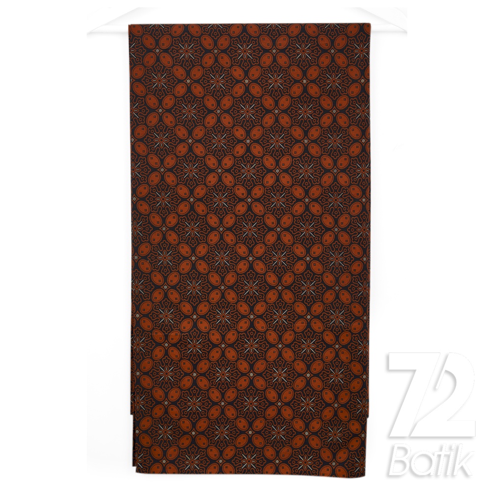 KAIN BATIK PREMIUM Bahan Katun Motif Kawung Klasik Warna Hitam Coklat 723089 Cap 72IL Jarik Jarit Samping Kebat Panjang Batik Katun Modern Premium Bahan Seragam Batik Pernikahan Kantor Keluarga Murah Kamen Jadi Batik Bali Lembaran