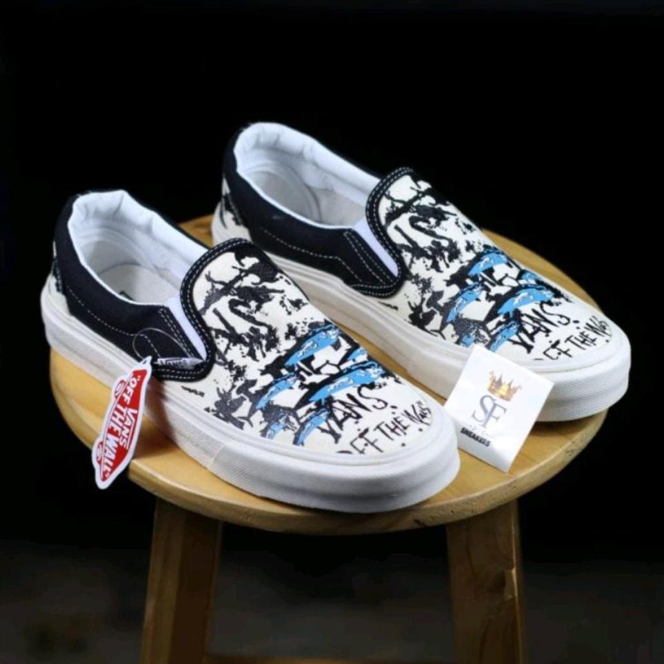 O81A TER SEPATU VANS SLIP ON MOMA CHECKERBOARD OG SNEAKRES TER SLIPON CATUR BW OLD SKOOL TERLARIS PB