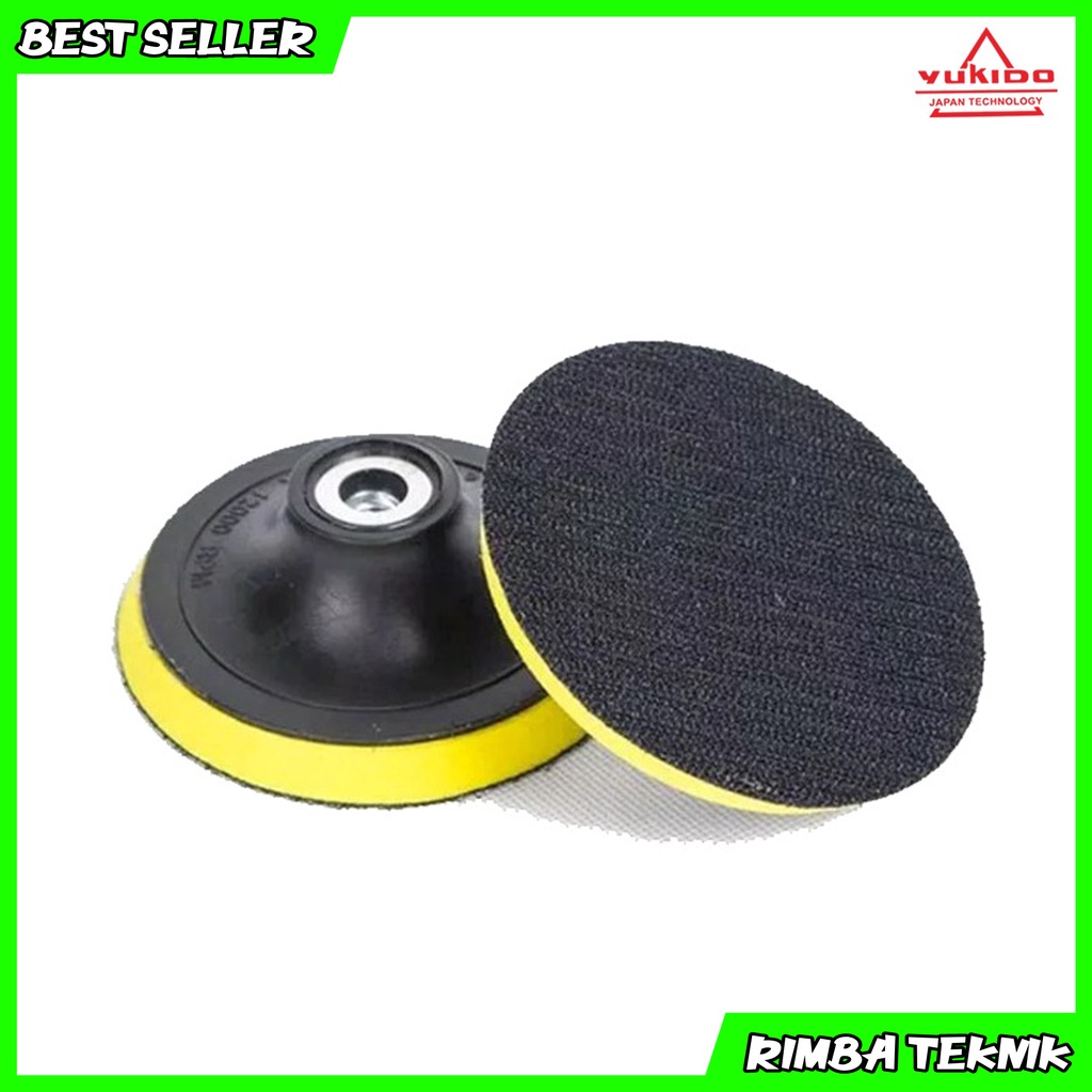 BISA COD Tatakan Amplas Velcro 4 inch / Velcro Pad / Dudukan Amplas Vecro Gerinda Tempel Poles Serbaguna